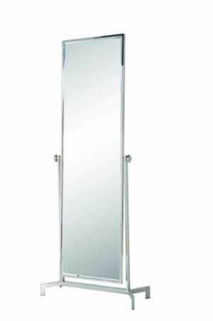 Mirror in Middle with Polished Stainless Steel Frame Dressing Mirror