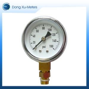 High Accuracy Low Pressure Plastic Case Bottom Connection Liquid Filled Pressure Gauge