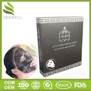 2017 Hot Sale Beauty Facial moisturizing Mask , Natural healthy black Lace Hydrogel facial Collagen mask