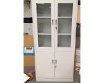 New Creative KD Structure Customized Two Section Glass Door Cabinet Manufacuturer Produce