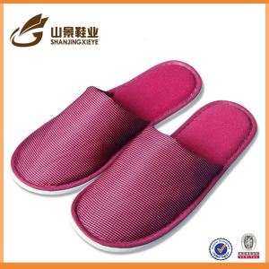 Open Toe with Embroidery Logo Newest Hotel Slippers