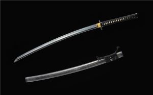Clay-tempered Carbon Steel 1095 Samurai Sword with Real Hamon