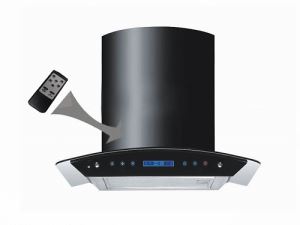 60cm Downdraft Black Color Chimney with Metal Fan&blower with Copper Wire Motor with Touch Switch Part for Range Hood