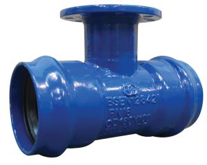 PVC Pipe Fittings Ducitle Iron Double Socket Tee with Flanged Branch for PVC Pipe with WRAS Approved
