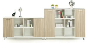 Popular Zebra Print Modern Design MDF Office Cabinet with Aluminum Handle