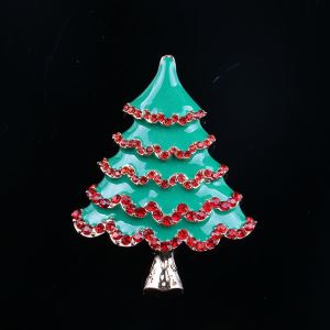 Drop Oil Red The Christmas Tree Brooch