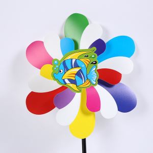 Spring Plastic Colorful Outdoor Garden Advertising Windmill Plastic Party Wedding Park Decoration DIY Pinwheel Toys China Factory