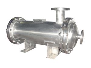 Stainless Steel and Copper Fixed Shell-and Tube Heat Exchanger as Condenser or Evaporator