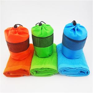 Personalised 100% Cotton Sports Towel in Mesh Bag