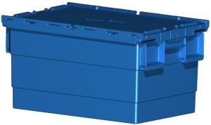 New Style Plastic Moving Containers with Attached Lid/plastic Container