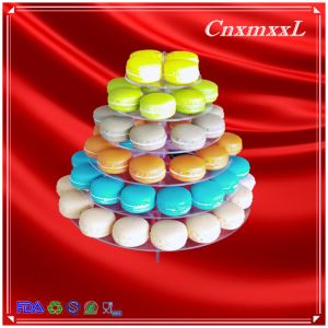 Custom macaron Cake  crylic Tower Stand boxes for macarons packaging display