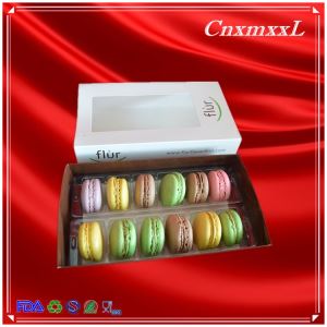 Disposable Carboard Custom Logo Macarons Plastic Blister Trayscheap macaroon box with trays