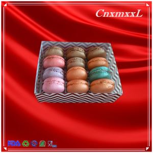 Custom logo disposable cake container macaron packaging box ,cheap macaroon cookies,chocolate packaging box with trays
