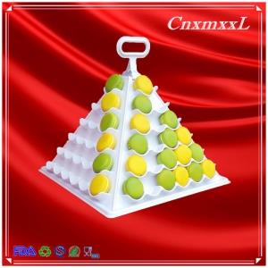 Custom Cake Plastic Blister Tower Tiers Display 0.8 Mm White PVC Matrial Stand Hold Display Stands