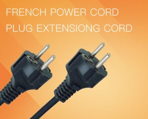 French Power Cord Plug Extensiong Cord