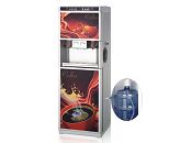 Stand Coffee Dispenser Cooling by Compressor with 2 Powder Coffee Tank ,continue Heating