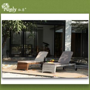 Rattan chaise lounge chairs