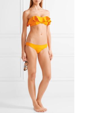 Orange Bikini Strapless Swimwear