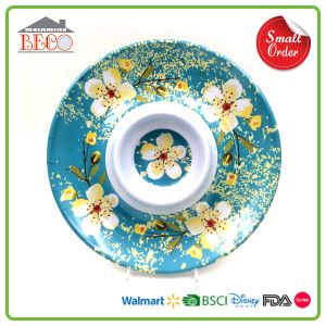 Guest Meeting Use Plastic Melamine Chip&dip Tray Set for Sale