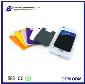 Silicone Credit Card Phone Case Wallet Sticker With Money Clip
