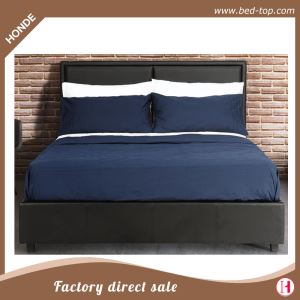 Modern Double Size Upholstered Faux Leather Bed For Bedroom Furniture
