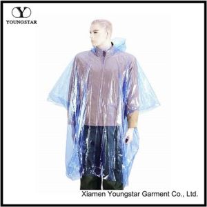 Promotional Transparent Disposable PE Rain Poncho