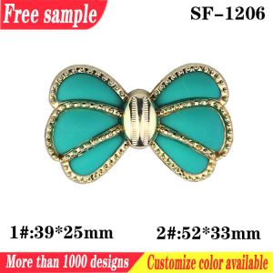 Butterfly Shape Shoes Clips 3D Shoes Ornaments with Rhinestone Bow Design Shoes Accessories with Pin