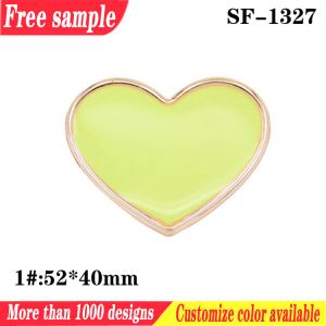 UV Electroplate Shoes Plastic Clips Flats Part Accessories Heart Shaped Shoes Decorative Buckle with Pearl for Sandals