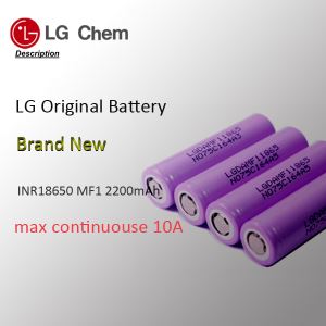 GENUINE LG INR 18650 MF1 2200mAh 10A Battery
