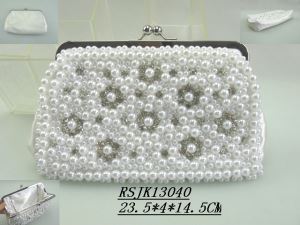 Alibaba China Supplier High Quality Pearls Hard Clutch Bags
