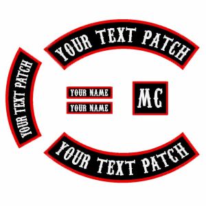 Custom Embroidered Rocker Font Back Fashion Patch