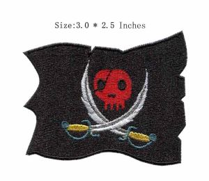 Alibaba Hot Sell Cartoon Pirate Embroidery Flag