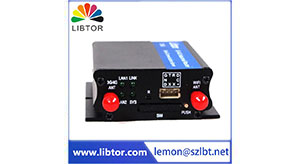 Libtor industrial lte router with 1 sim card slot, 2*RJ45 LAN ports, 1*RS232 serial port for M2M application