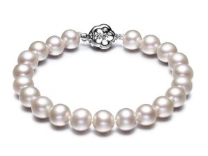 High Luster AAAA 6-7mm 7-8mm 8-9mm Perfect Round Freshwater Pearl Bracelet Designs With S925 Sterling Silver Clasps
