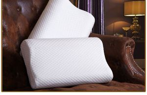 100% Polyester Air Layer Knitted Fabric Quadrille Pattern Memory Foam Pillow Contour Wedge Pillow
