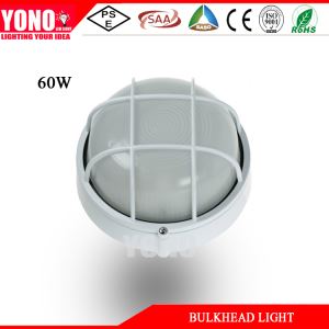 60w Round White Exterior Bulkhead Pir Light with Sensor