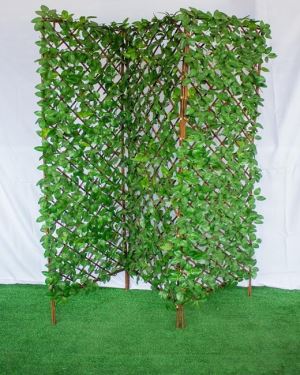Artificial Grass Fence Leaf Design Decorative Garden Willow Pergola Panel