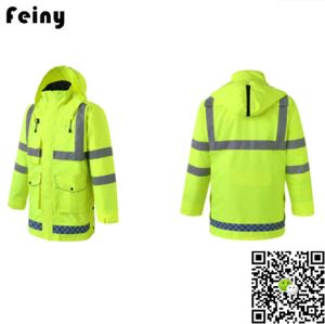 Hi Vis Black Mens Orange Yellow High Visibility Waterproof Reflector Safety Reflective Bomber Winter Jacket Bodywarmer Clothing Safety Wear for Construction