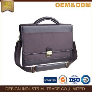 Simple Business Bag Top Grade Zipper Laptop Briefcase For Men-Black