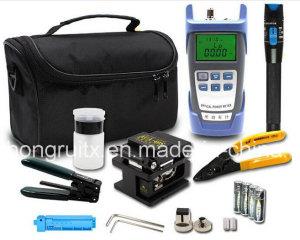 FTTH Fiber Optic Tool Kits With Optical Power Meter Vfl And Fiber Cleaver FTTX Drop Cable Tool Box