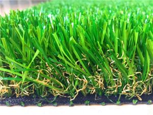 4-color landscaping synthetic grass, made of normal PE+PP yarn, C shape