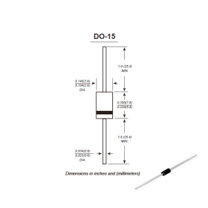 Standard Recovery Rectifiers 2A01 2A02 2A03 2A04 2A05 2A06 2A07 2.0A 50 to 1000Volts DO-15 Diode