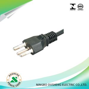 3 Pin Plug Brazil Power Cord