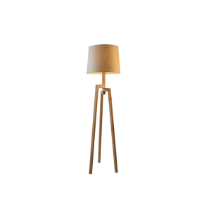Contemporary Living Room Wooden Tripod Floor Standing Light with Shades