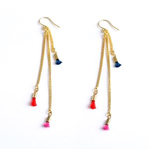 Colorful Silk Tassels Earrings