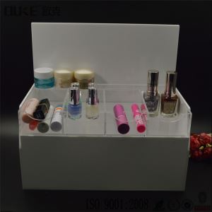 White Acrylic Cosmetic Organizer-Makeup Storage Ideas-Makeup Organization