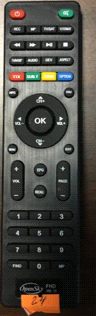 Open Sky FHD HD15 TV Remote Control
