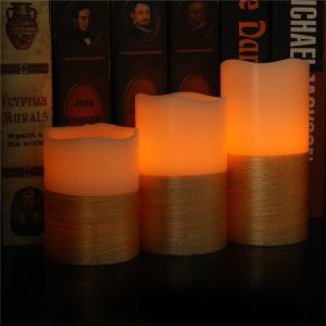 Battery Operated Wave Top Wax Led Candles