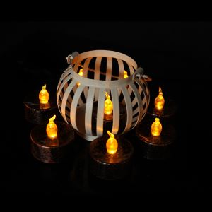 Religion Black Led Tealight Candle Yellow Flame