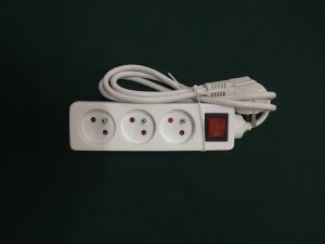 Wholesale 250V 10A Multi Outlet 3-layer Vertical Extension EU Power Socket With Switch